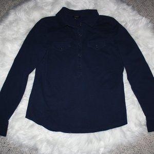 Talbots Long Sleeve 1/2 Button Pullover Blouse